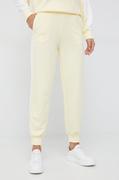 Spodnie damskie - United Colors of Benetton spodnie dresowe damskie kolor żółty wzorzyste - miniaturka - grafika 1