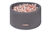 Suche baseny - Suchy basen SZARY + 200 PIŁEK C.BRZOSKWINIA-J.ZŁOTO-J.BRZOSKWINIA, Flumi - miniaturka - grafika 1