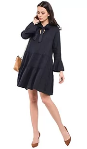 Bonateks damska sukienka 100% lniana Made in Italy, długa sukienka z kwiatowym nadrukiem i okrągłym dekoltem, deserowa, rozmiar: XL, Pustynia, XL - Sukienki - miniaturka - grafika 1