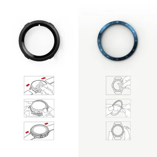 Ringke Air Sports+Bezel 2w1 etui ze stalową ramką do Samsung Galaxy Watch 5 40mm pokrowiec na kopertę czarno-niebieski (GW4-40-12_AS02) - Akcesoria do smartwatchy - miniaturka - grafika 12