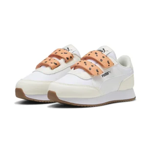 Dziecięce sneakersy Adaptor Match PUMA Warm White Bright Melon Black Orange - Buty dla dziewczynek - miniaturka - grafika 1