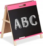 Tablice dla dzieci - Tablica kredowa dla dzieci różowa Relaxdays 48 x 48,5 cm - miniaturka - grafika 1