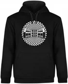 Bluzy męskie - BLUZA MĘSKA Z KAPTUREM TECHNO TEKNO DJ RAVE SOUND SYSTEM CZARNA R-L A118 - miniaturka - grafika 1
