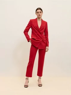 Spodnie damskie - Reserved - Spodnie cygaretki w kant - czerwony - grafika 1