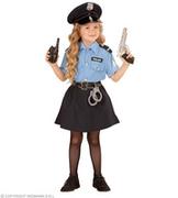 Stroje karnawałowe - Widmann policjant dziewcząt  kostium dziecięcy, 128, niebieski 04006 - miniaturka - grafika 1