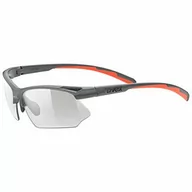 Okulary przeciwsłoneczne - Uvex Okulary sportowe Sportstyle 802 v grey mat 53/0/872/5501/UNI - miniaturka - grafika 1