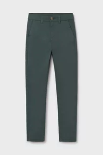 Spodnie i spodenki dla chłopców - Mayoral spodnie dziecięce kolor zielony gładkie - grafika 1
