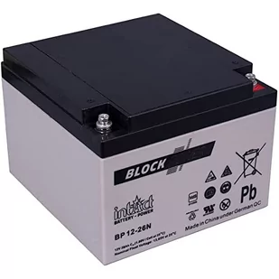intAct Block-Power BP12-26N | 12 V 26 Ah | Wysokiej jakości i niezawodny akumulator zasilający, bezobsługowy akumulator AGM - Akumulatory motocyklowe - miniaturka - grafika 1
