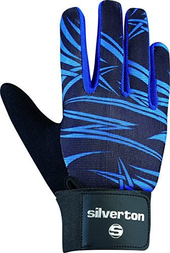 Silverton Unisex – rękawice dla dorosłych Cross Bone, czarne/niebieskie, L