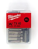 Narzędzia warsztatowe - Milwaukee osprzęt Bit TX 40 25 mm 25 szt) - miniaturka - grafika 1