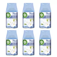 Odświeżacze powietrza - Zestaw Air Wick Freshmatic Orzeźwiająca Bawełna i Kwiat Migdałowca 6*250 ml - Wkład Zapas Odświeżacz Powietrza - miniaturka - grafika 1