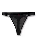 Majtki damskie - HUGO Damskie stringi Thong Sheer, czarny (Black1), XL - miniaturka - grafika 1