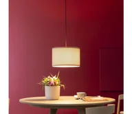 Lampy sufitowe - Brilliant - Żyrandol na lince TONY 1xE27/20W/230V śr. 35 cm beżowy - miniaturka - grafika 1