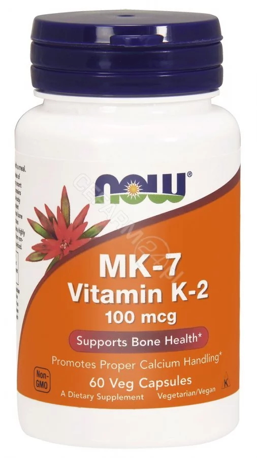 Now Foods Witamina K2 MK-7 100mcg 60veg kaps - suplement diety USA