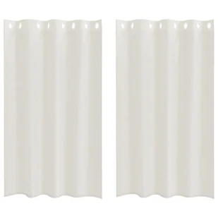 vidaXL Zasłony z zasłonami 2 pcs Kremowy 140 x 175 cm Poliester - Zasłony vidaXL Zasłony z zasłonami 2 pcs Kremowy 140 x 175 cm Poliester - Zasłony - miniaturka - grafika 1
