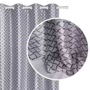 Spod Igły i Nitki, Zasłona zaciemniająca, Blackout, Hard, żakardowa, srebrna, 140x250 cm - Zasłony - miniaturka - grafika 1