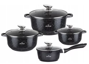 Garnki Marmurowe 8 Ele. Zilner Zl-8529 - Zestawy garnków i patelni - miniaturka - grafika 1