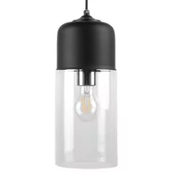 Lampy sufitowe - Beliani Lampa wisząca Lampa wisząca szklana czarna PURUS 63398 - miniaturka - grafika 1