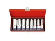 Zestawy narzędziowe - KING TONY Zestaw nasadek 4308MR, 1/2'', 6-kątne, 12-23 mm - miniaturka - grafika 1