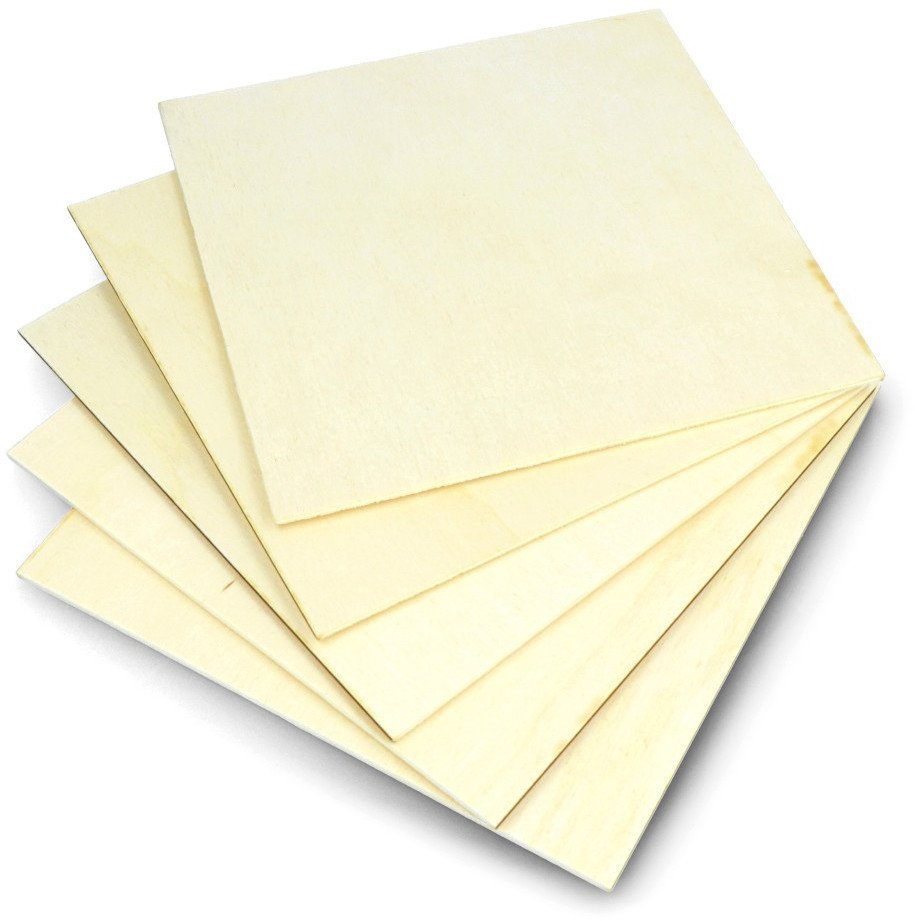 Sklejka topolowa - 3mm - 200x200mm - 5szt.}