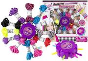Prace ręczne dla dzieci - Lean Toys Zestaw kolorowych sznurków do robienia biżuterii - miniaturka - grafika 1
