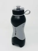 Shakery i bidony sportowe - Butelka silikonowa bidon sportowy AquaSpray czarny ze spryskiwaczem 600ml - miniaturka - grafika 1