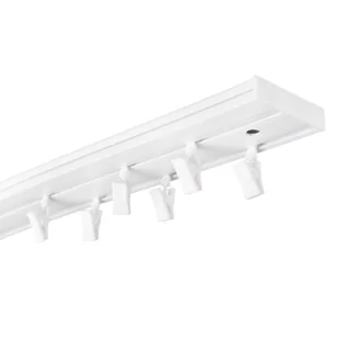 Karnisz PCV II torowy 160 cm z żabkami - Karnisze - miniaturka - grafika 1
