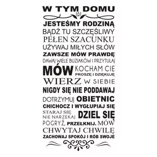 Napis na ścianę naklejka sypialnia W Tym Domu 182, 150x75 cm - Naklejki na ścianę - miniaturka - grafika 1