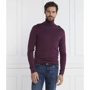 Calvin Klein Wełniany golf | Slim Fit - Swetry męskie - miniaturka - grafika 1