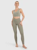 Legginsy - 4F Legginsy do jogi i pilatesu szybkoschnące damskie - zielone L - miniaturka - grafika 1