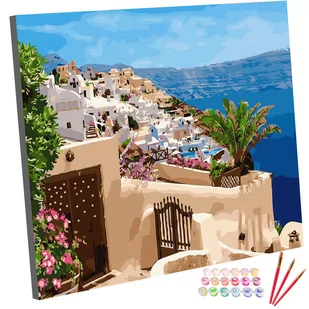 Zestaw do malowania po numerach, 40x50 cm, Krajobraz w Grecji - Malowanie po numerach - miniaturka - grafika 1