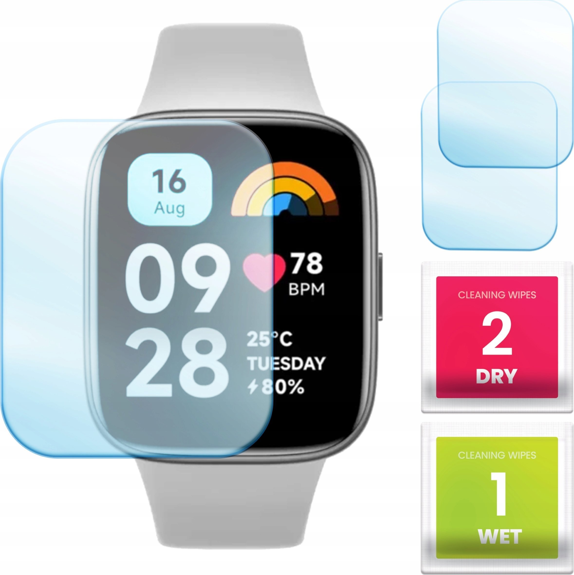 Hello Case 2-PAK Szkło Hybrydowe do Xiaomi Redmi Watch 3 Active Szkiełko, Ochronne