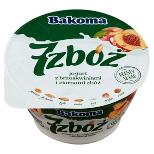 Bakoma Jogurt 7 zbóż brzoskwinia - Kefiry, jogurty, maślanki - miniaturka - grafika 1