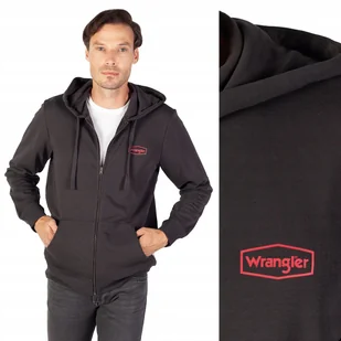 Wrangler ZIP THRU HOODIE FadedBlack ROZPINANA BLUZA Z KAPTUREM KANGURKA XXL - Bluzy męskie - miniaturka - grafika 1