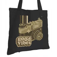 Torby i wózki na zakupy - Torba Bawełniana dla Fotografa Czarna Na Prezent ekologiczna Trwały Nadruk - miniaturka - grafika 1