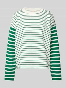 Bluza o luźnym kroju ze wzorem w paski - Bluzy damskie - miniaturka - grafika 1