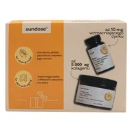 Włosy, skóra, paznokcie - Zestaw Sundose, For Skin Anti-Aging, proszek, 154 g + For Strong Nails, 60 kapsułek - miniaturka - grafika 1