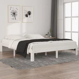 Lumarko Rama łóżka, biała, lite drewno sosnowe, 160 x 200 cm - Łóżka Lumarko Rama łóżka, biała, lite drewno sosnowe, 160 x 200 cm - Łóżka - miniaturka - grafika 1