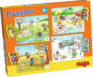 Haba Puzzle Pory roku 4w1 (15) 301888 - Puzzle - miniaturka - grafika 1