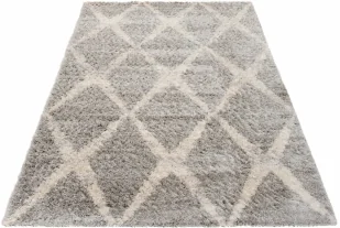 Nowoczesny szary dywan w grubą kratę E6-G24 - Dywany Nowoczesny szary dywan w grubą kratę E6-G24 - Dywany - miniaturka - grafika 1