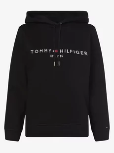 Tommy Hilfiger - Damska bluza z kapturem, czarny - Bluzy damskie - miniaturka - grafika 1