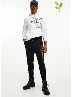 Tommy Hilfiger Spodnie dresowe w kolorze czarnym - Spodnie sportowe męskie - miniaturka - grafika 1
