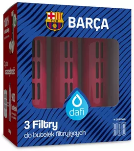 ZESTAW 3 filtry do butelki Dafi SOFT i SOLID FC Barcelona bordowy - Wkłady filtrujące - miniaturka - grafika 1