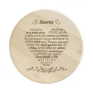 Tace i patery - Skarbie - drewniana deska obrotowa z grawerem - miniaturka - grafika 1
