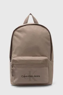 Calvin Klein Jeans plecak męski kolor beżowy duży z nadrukiem - Plecaki - miniaturka - grafika 1