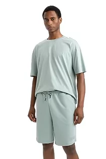 Koszulki męskie - DeFacto Męski Basic Oversized T-shirt męski – klasyczny T-shirt dla mężczyzn, Por. zielony, M - grafika 1