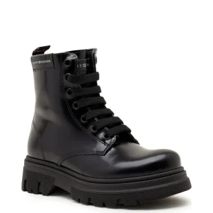 Tommy Hilfiger Botki LACE-UP | z dodatkiem skóry - Buty dla dziewczynek - miniaturka - grafika 1