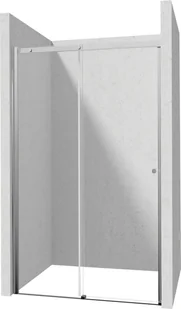 Deante Kerria Plus drzwi prysznicowe 130 cm wnękowe chrom połysk/szkło przezroczyste KTSP013P - Ścianki i drzwi prysznicowe - miniaturka - grafika 1