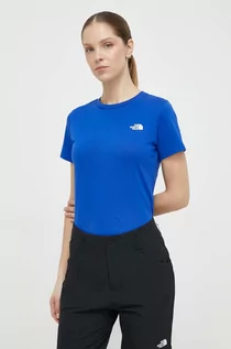 Koszulki sportowe damskie - The North Face t-shirt damski kolor niebieski NF0A87NHCZ61 - grafika 1