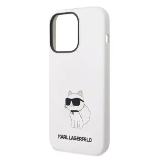 Etui ochronne na telefon Karl Lagerfeld KLHCP14LSNCHBCH do Apple iPhone 14 Pro 6,1" hardcase biały/white Silicone Choupette - Etui i futerały do telefonów - miniaturka - grafika 6